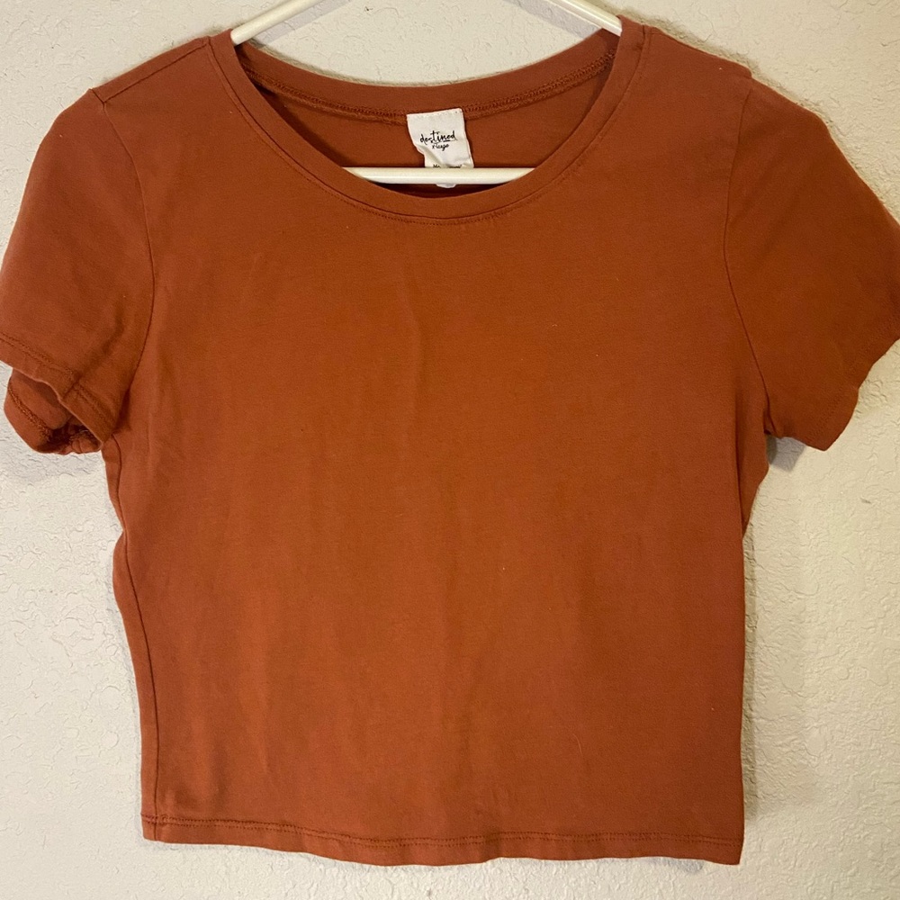 Destined Orange Top, Size X-Large